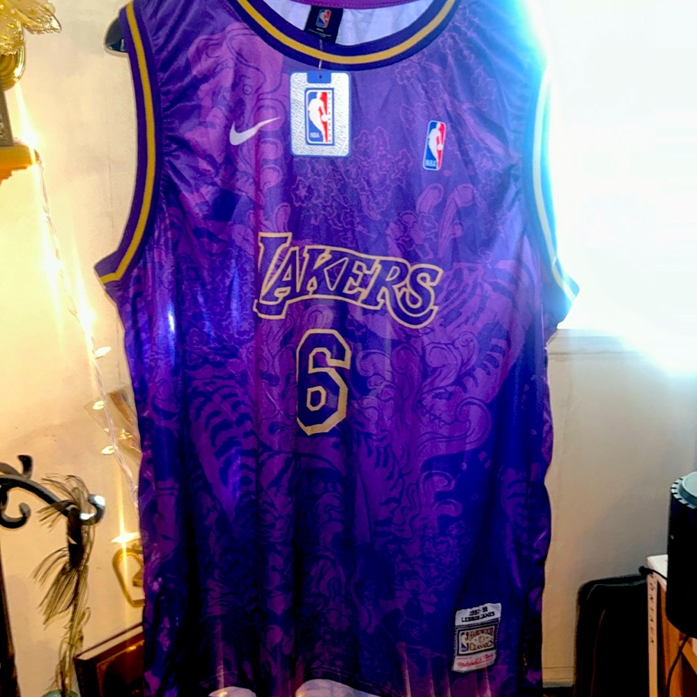 New Nike LeBron James Purple Swingman Jersey 4XL! NWT! - Picture 3 of 7